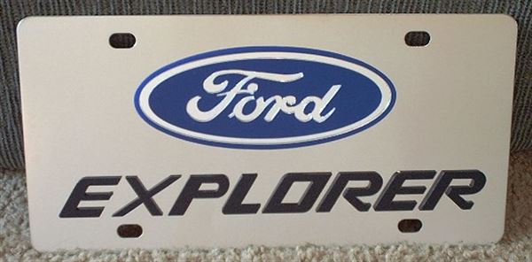 Ford Explorer vanity license plate car tag
